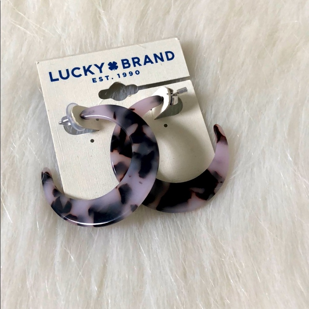 Lucky Brand Tortoise Hoop Earring